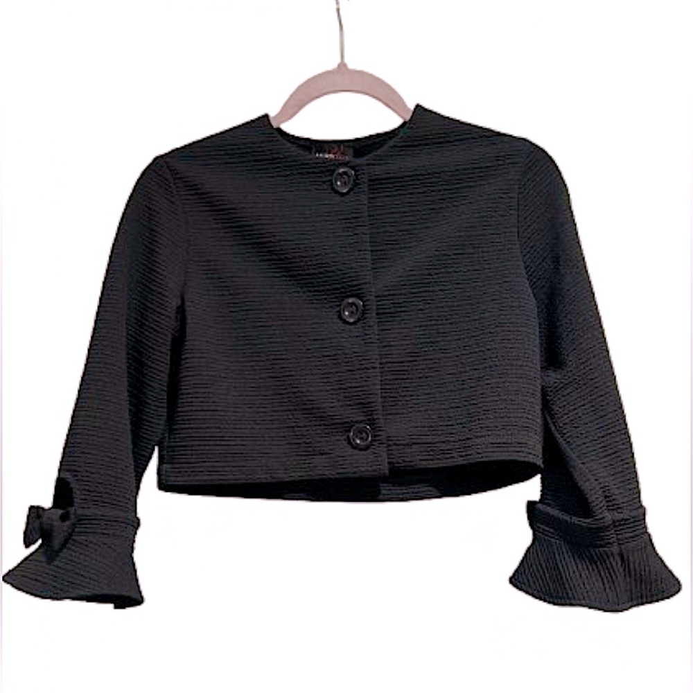 Andria Lieu Cropped Jacket in Black, Size S, NWT